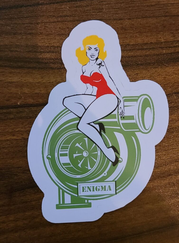 Enigma Pinup Sticker